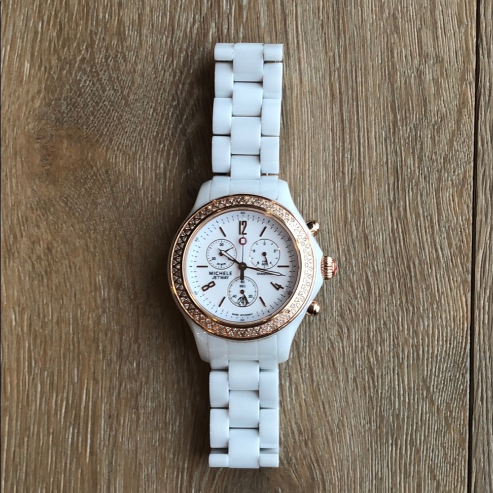 MICHELE Ceramic Diamond rose gold watch - Picture 6 of 6
